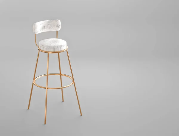 Illustration Bar Chair Isolated Light Gray Floor Wall Left Side — Stock Photo, Image