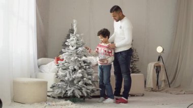 Yeni yılda oğluyla birlikte Afrika kökenli Amerikalı bir adam Noel ağacını oyuncaklarla süslüyor ve Noel 'i evde kutluyor. Babası çocuğun yeni yıl atmosferini hazırlamasına yardım ediyor.