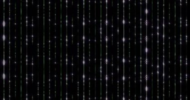 Parlak çizgiler ve kıvılcımlar. Soyut teknoloji fütüristik hareket geçmişi. 4K 3D döngü canlandırma canlandırması