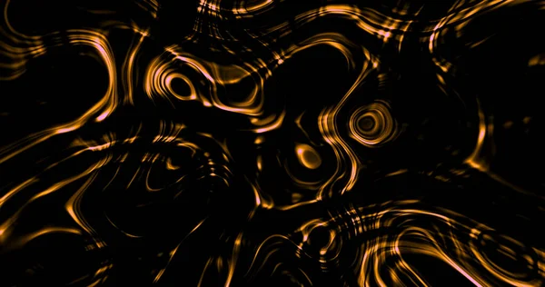Moving Colorful Liquid Abstract Background Golden Wavy Iridescent Motion Surface — Stock Photo, Image