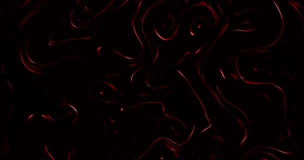 Poruszające Kolorowe Ciekłe Abstrakcyjne Tło Czerwona Czarna Falista Powierzchnia Ruchu — Wideo stockowe