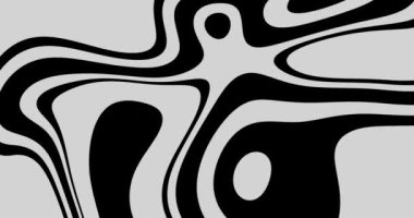 Girdap ve çizgilerle dolu siyah ve beyaz bir tablo, ona hareket ve enerji hissi veriyor. Resmin genel havası dinamiktir. Kusursuz döngü canlandırması