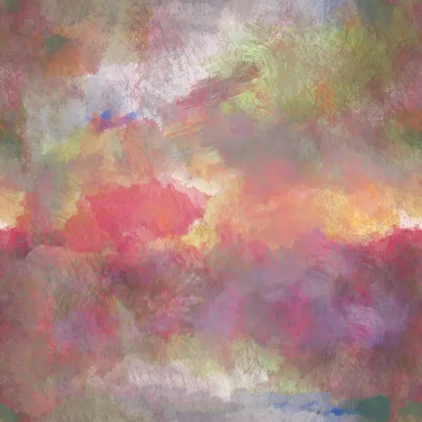 Pembe renkli bulutlu bir gökyüzünün soyut bir resmi. Kusursuz desen. Gökyüzü fırça darbeleriyle dolu ve renkler canlı. Resim bir sükunet ve sükunet hissi uyandırıyor.