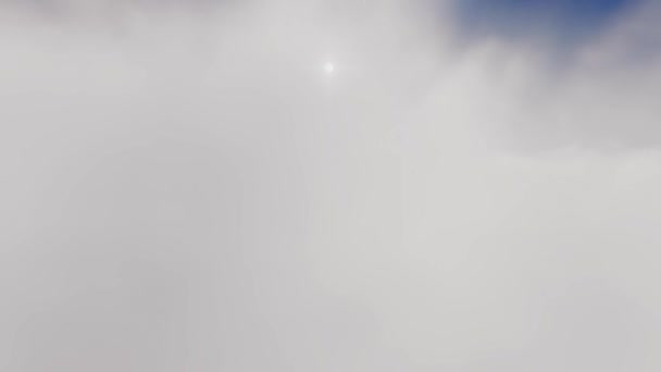 Fliegen Durch Die Schöne Wolkenlandschaft Fliegen Den Wolken Luftaufnahme Des — Stockvideo