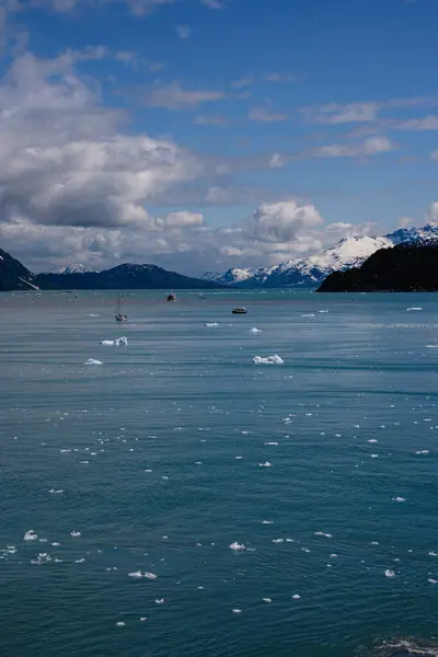 Glacier Bay Landscape View Sunny Day Due Global Warming Beautiful — Stock Photo, Image