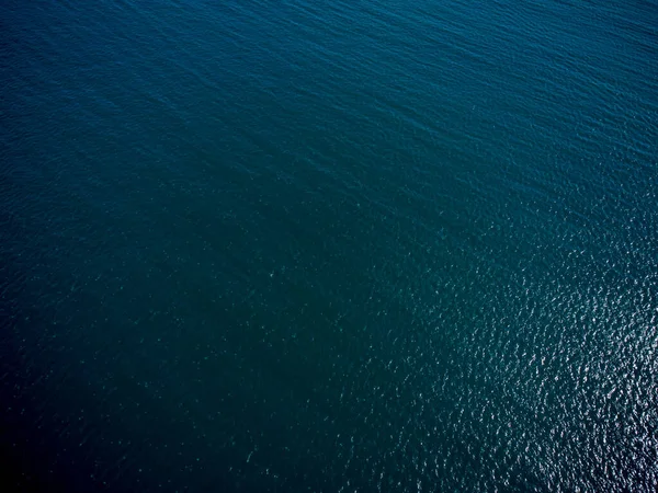 Vue Aérienne Mer Bleue Haut Vers Bas Drone — Photo