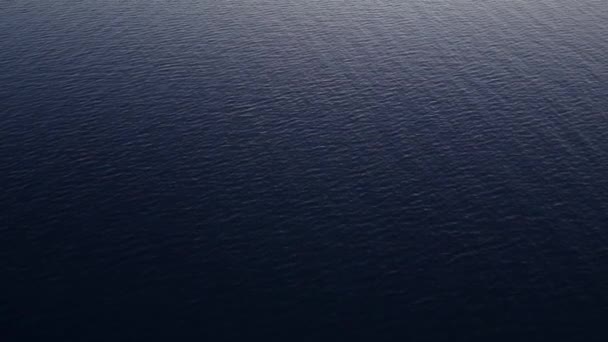 Błękitne Morze Anteny Widok Dół Wieczorem — Wideo stockowe