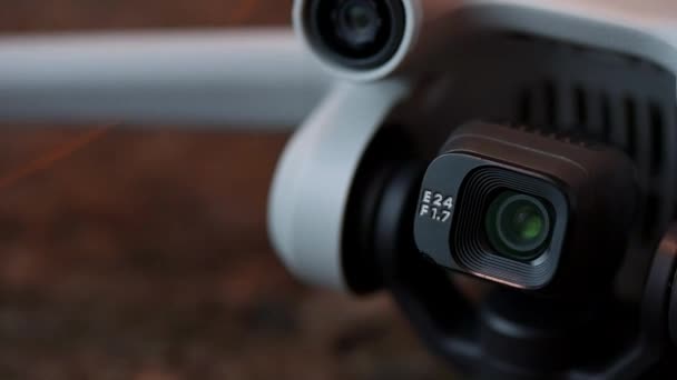 Macro Close Digital Camera Mounted Drone — Stock video