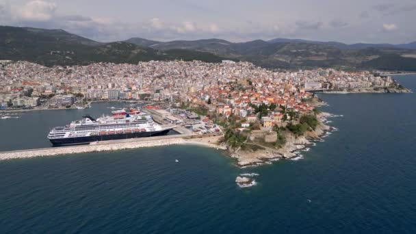 Kavala Pittoresk Stad Som Ligger Nordöstra Grekland Känd För Sin — Stockvideo
