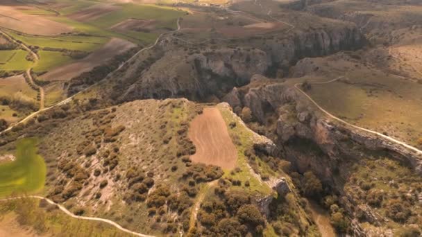Widok Góry Kanion Aggitis Grecji Oferuje Zapierający Dech Piersiach Widok — Wideo stockowe