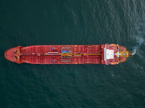 Geniş Kapsamlı Kargo Gemisinin Üst Görüntüsü — Stok fotoğraf