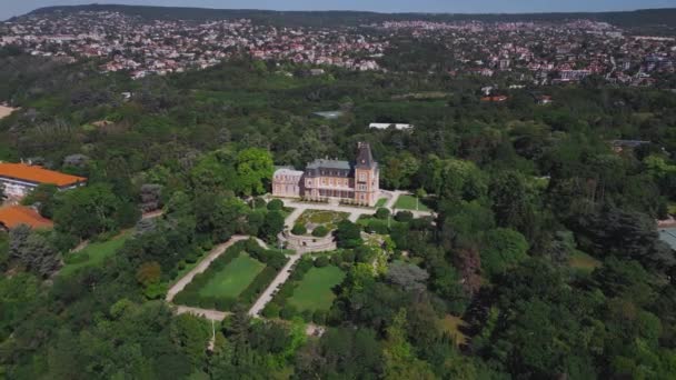 Vista Aérea Histórico Palácio Euxinograd Varna Bulgária Admire Grande Arquitetura — Vídeo de Stock