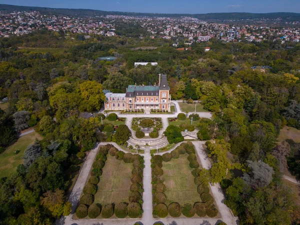 Vista Aérea Histórico Palácio Euxinograd Varna Bulgária Admire Grande Arquitetura — Fotografia de Stock