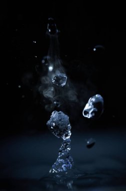 Kaynayan su süreci, nemlendiriciden fışkıran bir su akıntısı ya da yakınlaştırılmış bir dağıtıcı..