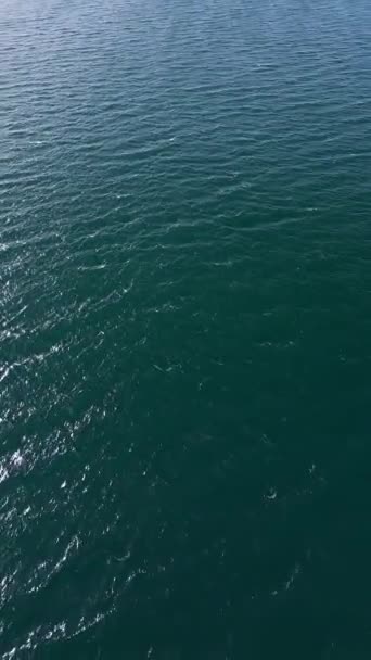 Prise Vue Aérienne Capturant Surface Tranquille Sans Tache Mer Sous — Video