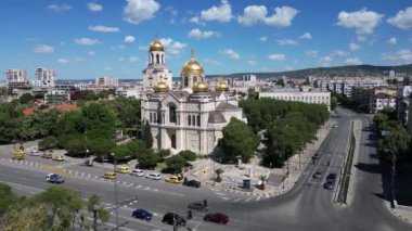Varna, Bulgaristan için varsayım The Cathedral havadan görünümü.