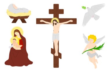 Birth of Jesus Christ, vector illustration