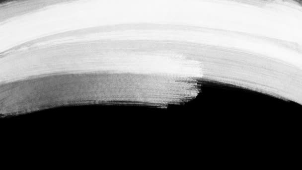 摘要黑屏手绘画笔 全草图半圆形运动覆盖在阿尔法通道背景与面具 高质量的4K运动图形 — 图库视频影像
