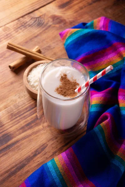 Agua Horchata Also Known Horchata Arroz One Traditional Fresh Waters — 图库照片