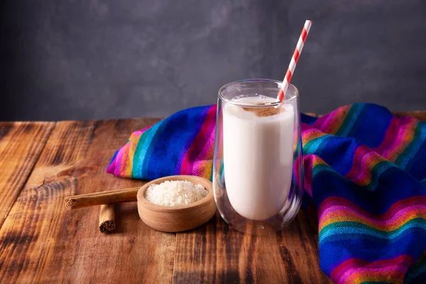 Agua Horchata Also Known Horchata Arroz One Traditional Fresh Waters — Stockfoto