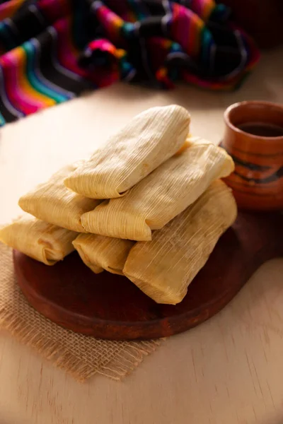 Tamales Prehispanic Dish Typical Mexico Some Latin American Countries Corn — Stock Photo, Image