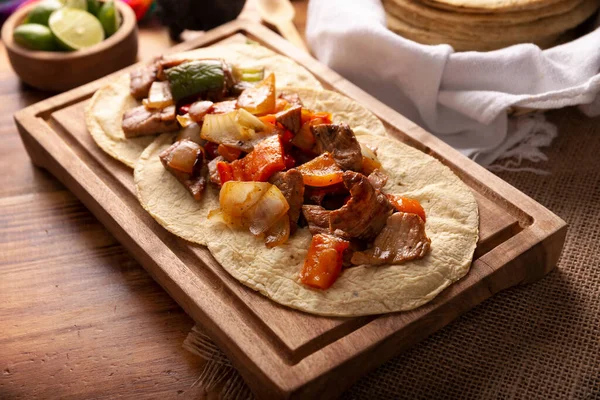 Fajitas Tacos México También Llama Alambre Res Receta Muy Popular — Foto de Stock