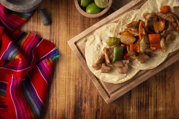 Fajitas Tacos Mexico Wordt Het Ook Wel Alambre Resgenoemd Zeer — Stockfoto