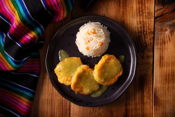 Tortitas Pollo Panqueques Pollo Receta Popular México América Latina Las — Foto de Stock