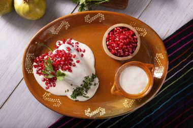 Şili en Nogada, Meksika 'dan tipik bir yemek. Et, meyve ve ceviz sosuyla doldurulmuş poblano biberiyle hazırlanmış. Ulusal tatiller için mükemmel bir Meksika yemeği olarak adlandırılıyor..