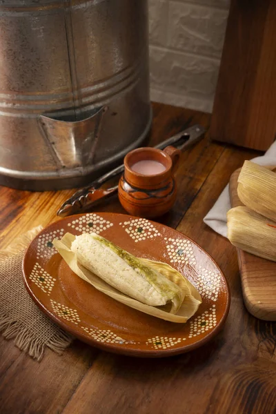 Tamales Hispanic Dish Typical Mexico Some Latin American Countries Corn — Stock Photo, Image