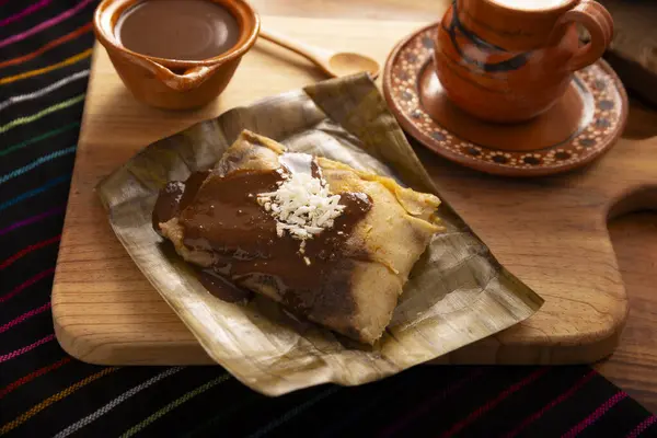 Oaxacan Tamales Förspansk Maträtt Som Typisk För Mexiko Och Vissa Stockfoto