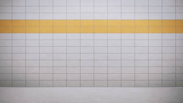 Metrostation Muur Met Tegels Vloer — Stockfoto