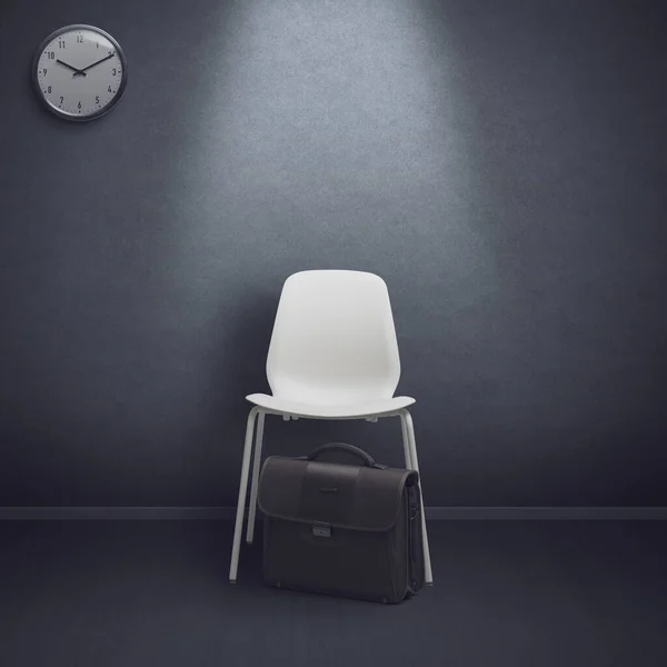 Empty Chair Briefcase Corporate Office — Stock Photo, Image