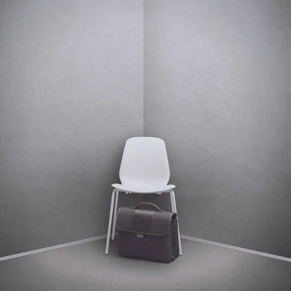 Leerer Stuhl Und Aktentasche Büro — Stockfoto
