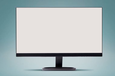 Boş ekranlı bilgisayar monitörü, teknoloji kavramı