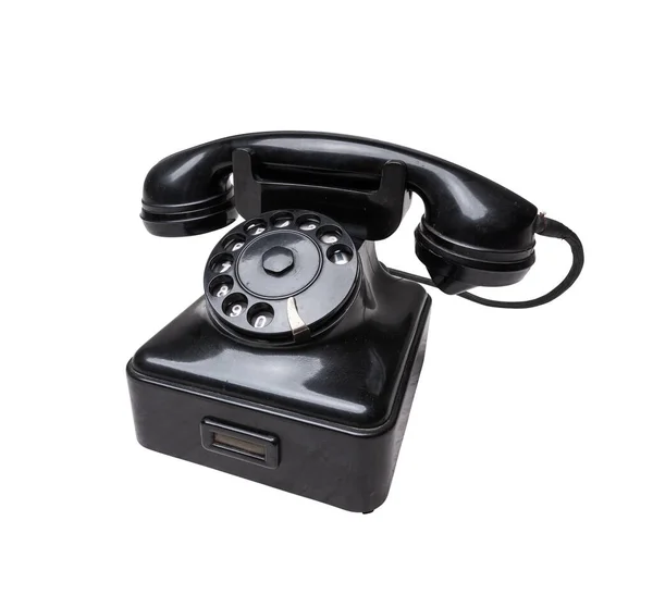 Antik Gammal Retro Telefon Isolerad — Stockfoto