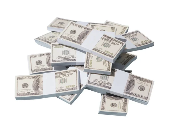 Paquets Dollars Américains Concept Richesse Épargne Investissement — Photo