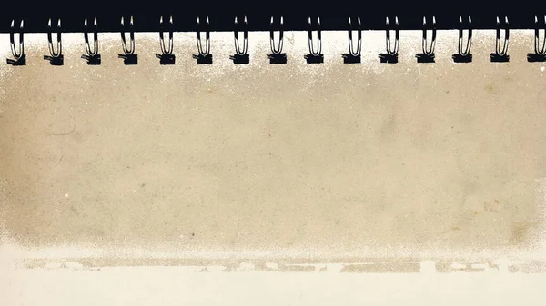 Vintage Notebook Page Textured Stained Paper Creativity Education Concept — Photo