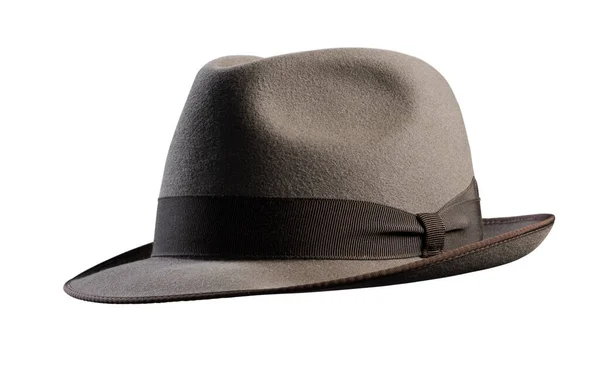Sombrero Vintage Marrón Aislado Sobre Fondo Blanco —  Fotos de Stock