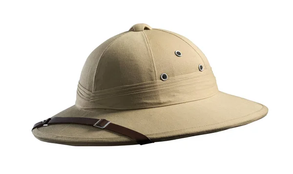 Cappello Safari Isolato Sullo Sfondo Bianco — Foto Stock