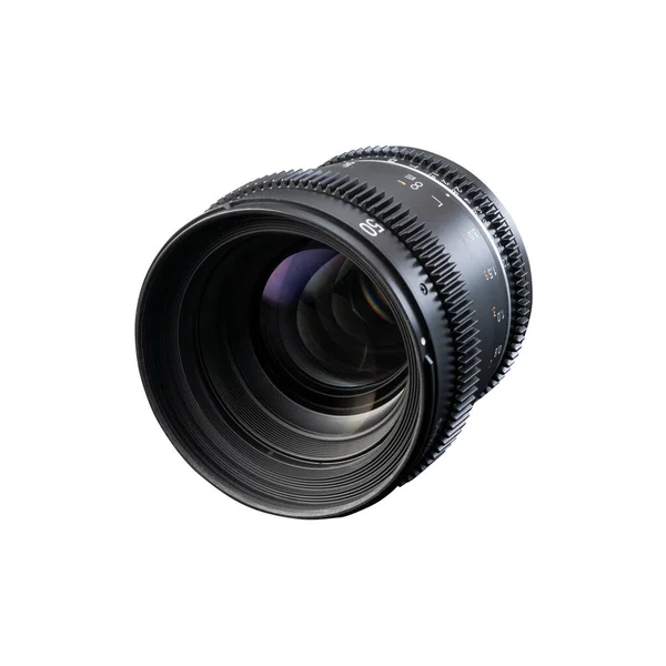 Obecný Fotoaparát Objektiv Izolované Bílém Pozadí — Stock fotografie