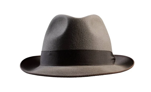 Brauner Vintage Hut Isoliert Auf Weißem Hintergrund — Stockfoto