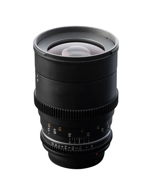 Obecný Fotoaparát Objektiv Izolované Bílém Pozadí — Stock fotografie