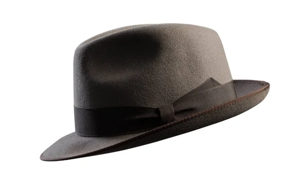 Sombrero Vintage Marrón Aislado Sobre Fondo Blanco —  Fotos de Stock