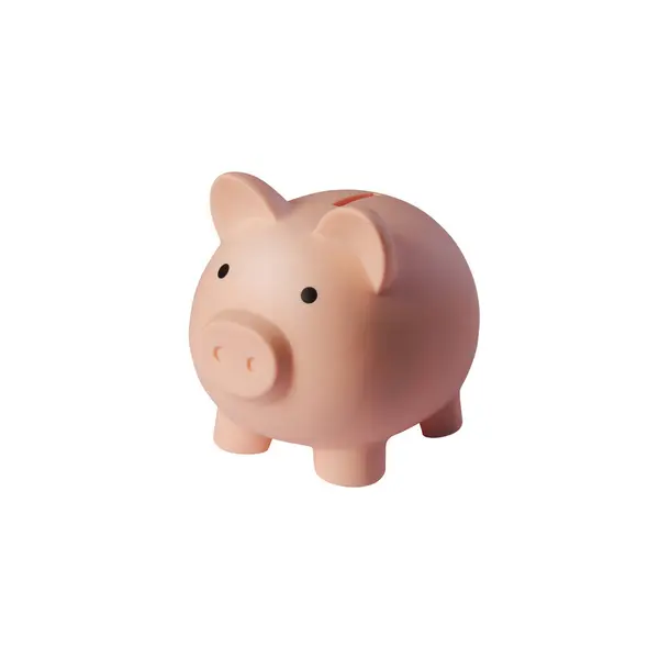 Bonito Banco Piggy Rosa Poupança Investimentos Conceito Orçamento — Fotografia de Stock