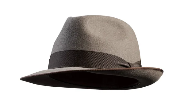 Sombrero Vintage Marrón Aislado Sobre Fondo Blanco — Foto de Stock
