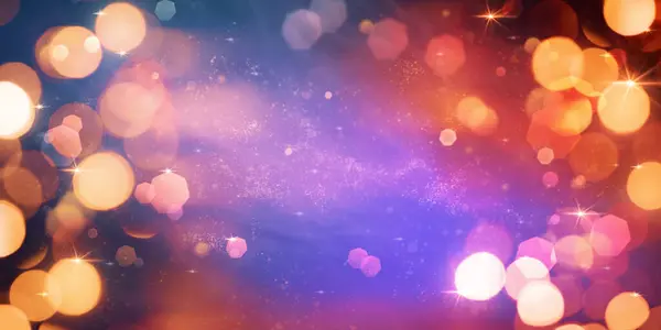 Kleurrijke Glanzende Bokeh Lichten Achtergrond Feest Festiviteit Concept — Stockfoto