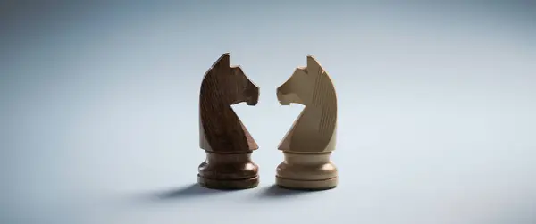 Ιππότες Αντιπαράθεση Μεταξύ Τους Σκάκι Παιχνίδι Και Τον Ανταγωνισμό Έννοια Royalty Free Φωτογραφίες Αρχείου