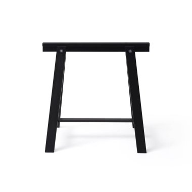 Siyah köprü, beyaz arkaplanda izole.