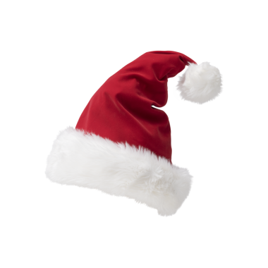 Kırmızı Noel Baba 'nın şapkası beyaz arka planda izole edilmiş.